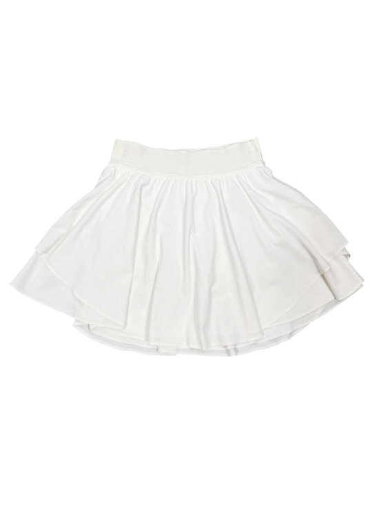 Lululemon Pants - Lululemon Court Rival Skirt White High Rise Tennis Golf Skort Ruffle Women's 4